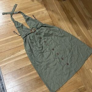 Lulu's Olive Green Halter Dress